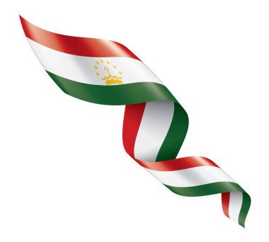 Tacikistan bayrağı, beyaz bir arka plan üzerinde vektör çizim