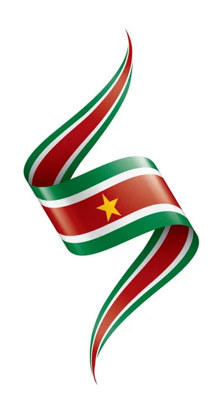 Vlag van Suriname, vectorillustratie op een witte achtergrond — Stockvector