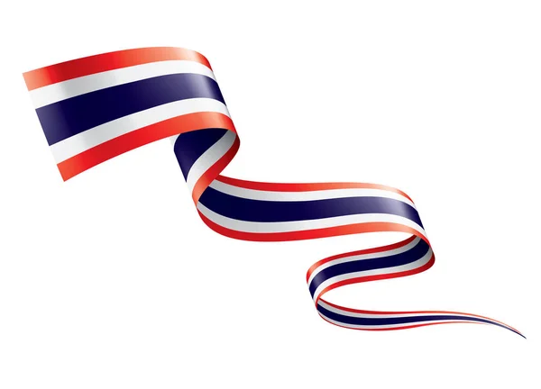 Flaga Tajlandii, wektor ilustracja na białym tle — Wektor stockowy