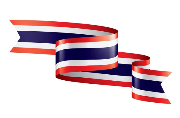 Drapeau Thaïlande, illustration vectorielle sur fond blanc — Image vectorielle