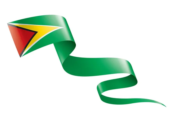 Guyana zászló, vektor illusztráció fehér alapon — Stock Vector