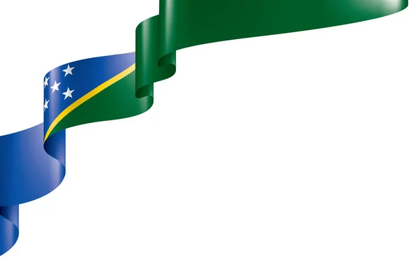 Salamon-szigetek zászló, vektor illusztráció fehér alapon — Stock Vector