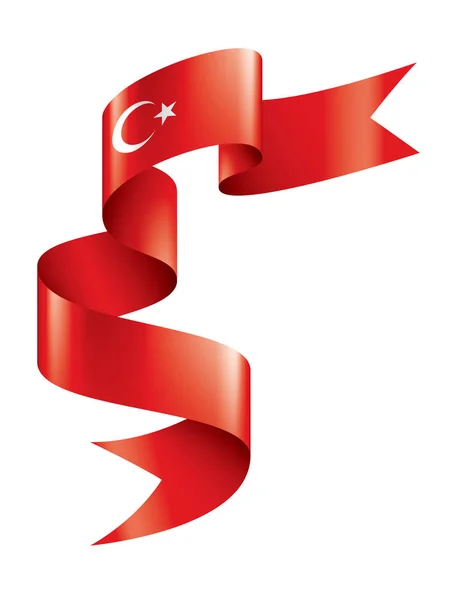 Vlag van Turkije, vectorillustratie op een witte achtergrond — Stockvector