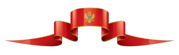 Montenegro zászló, vektor illusztráció fehér alapon — Stock Vector