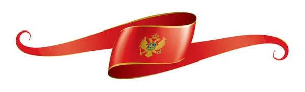 Bandera montenegro, ilustración vectorial sobre fondo blanco — Archivo Imágenes Vectoriales
