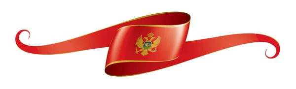 Montenegro flag, vektorová ilustrace na bílém pozadí — Stockový vektor