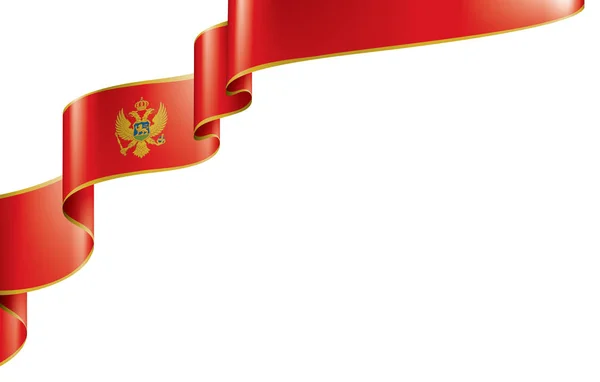 Bandera montenegro, ilustración vectorial sobre fondo blanco — Vector de stock