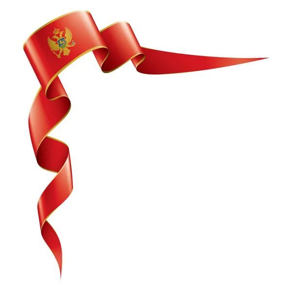 Montenegro vlag, vector illustratie op een witte achtergrond — Stockvector