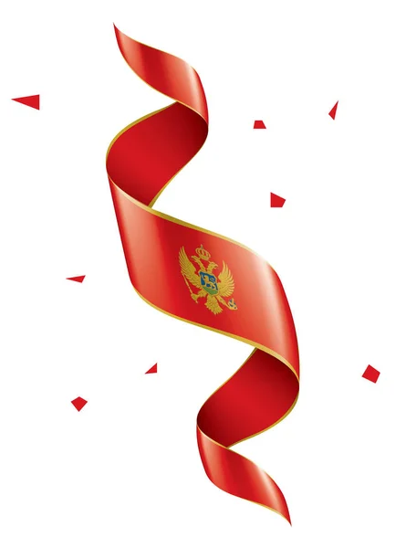 Bandera montenegro, ilustración vectorial sobre fondo blanco — Archivo Imágenes Vectoriales