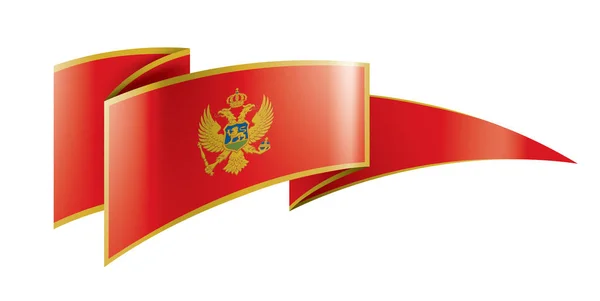 Bandera montenegro, ilustración vectorial sobre fondo blanco — Vector de stock