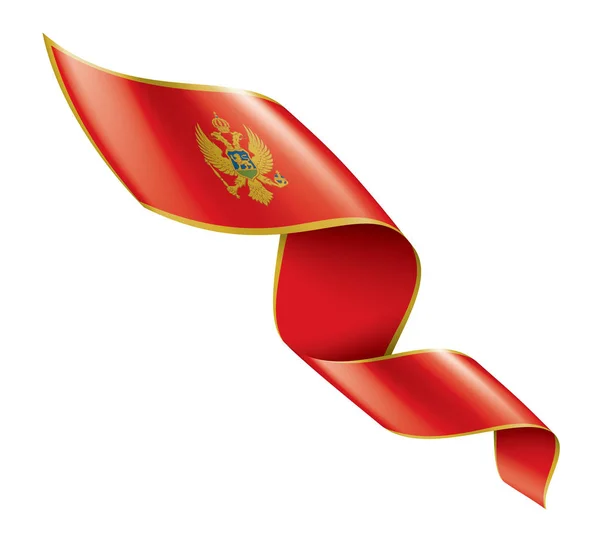 Montenegro zászló, vektor illusztráció fehér alapon — Stock Vector