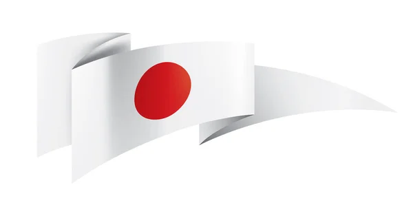 Bandera de Japón, ilustración vectorial sobre fondo blanco — Vector de stock