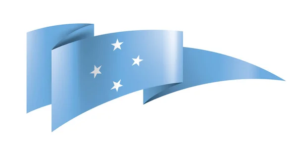 Estados Federados Bandeira da Micronésia, ilustração vetorial sobre fundo branco — Vetor de Stock