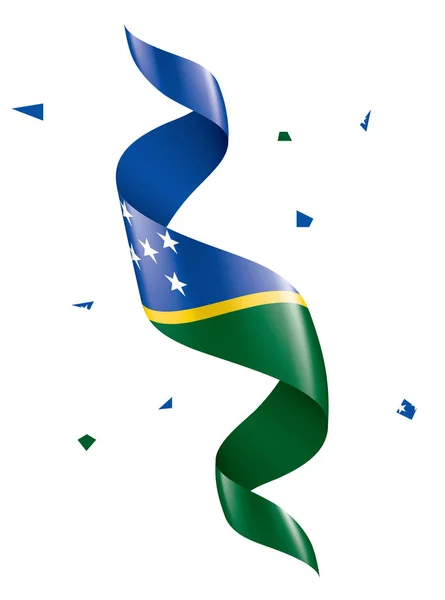Salomonöarna flagga, vektor illustration på en vit bakgrund — Stock vektor