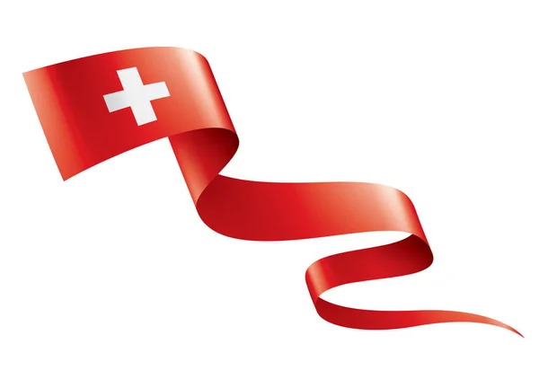 Bandeira da Suíça, ilustração vetorial sobre fundo branco —  Vetores de Stock