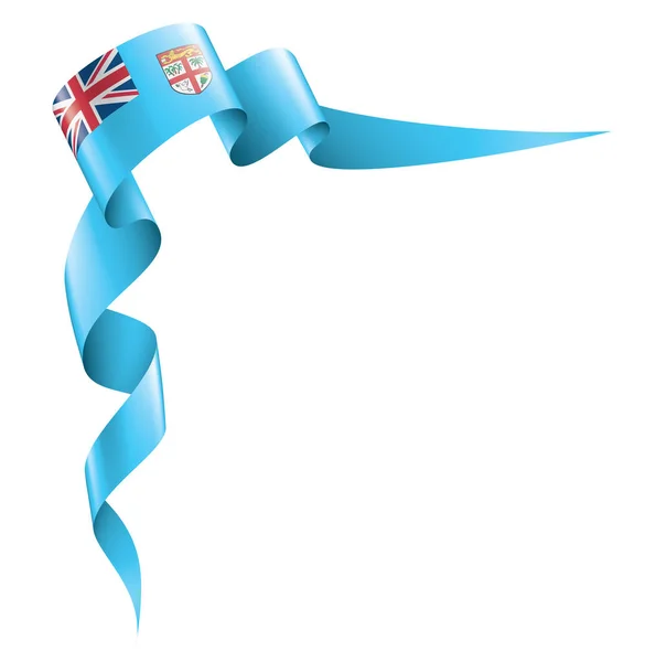 Σημαία των Φίτζι, εικονογράφηση διάνυσμα σε λευκό φόντο — Διανυσματικό Αρχείο