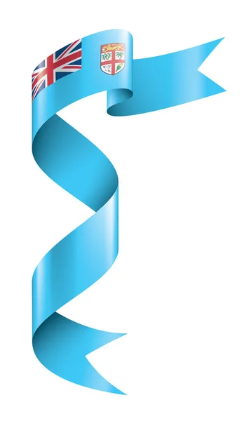Bandeira de Fiji, ilustração vetorial sobre um fundo branco — Vetor de Stock