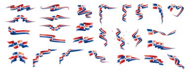 Dominicana flag, vector illustration on a white background clipart