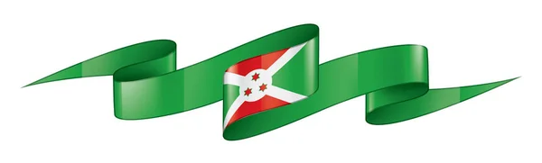 Bandeira do Burundi, ilustração vetorial sobre um fundo branco — Vetor de Stock