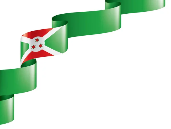 Bandera de Burundi, ilustración vectorial sobre fondo blanco — Vector de stock