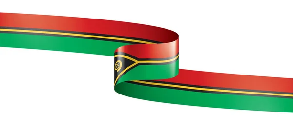 Vanuatu-Flagge, Vektorabbildung auf weißem Hintergrund — Stockvektor