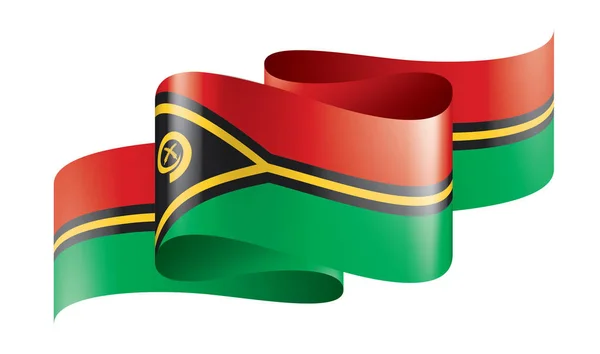 Flaga Vanuatu, ilustracja wektora na białym tle — Wektor stockowy