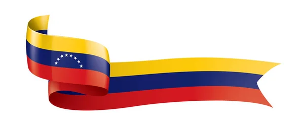 Venezuelas flagga, vektorillustration på vit bakgrund — Stock vektor