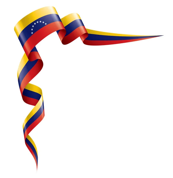 Bandera de Venezuela, ilustración vectorial sobre fondo blanco — Vector de stock