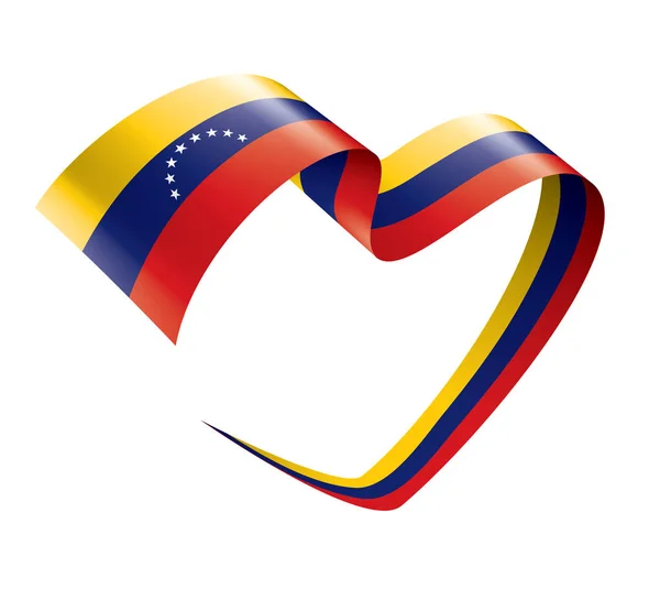 Vlag van Venezuela, vectorillustratie op een witte achtergrond — Stockvector