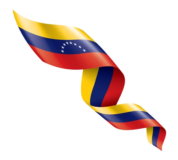 Venezuelas flagga, vektorillustration på vit bakgrund — Stock vektor