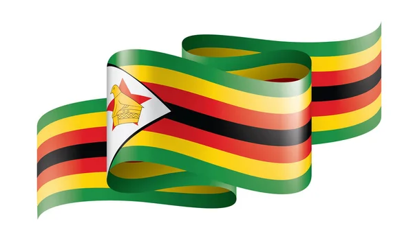 Zimbabwe bandiera, illustrazione vettoriale su sfondo bianco — Vettoriale Stock