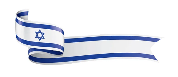 Bandeira de Israel, ilustração vetorial sobre um fundo branco — Vetor de Stock