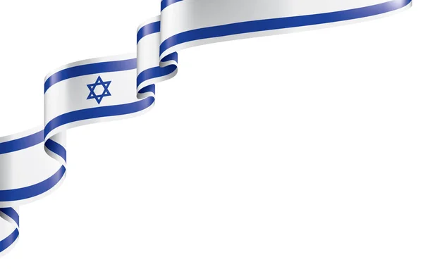 Bandera de Israel, ilustración vectorial sobre fondo blanco — Vector de stock