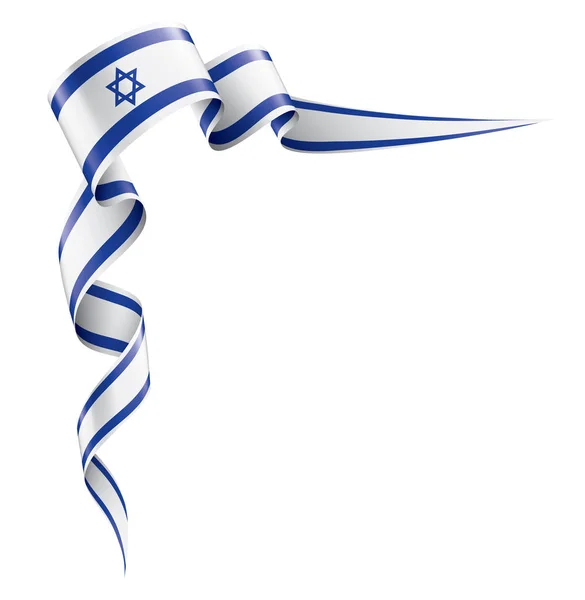 以色列国旗，白色背景上的矢量插图 — 图库矢量图片