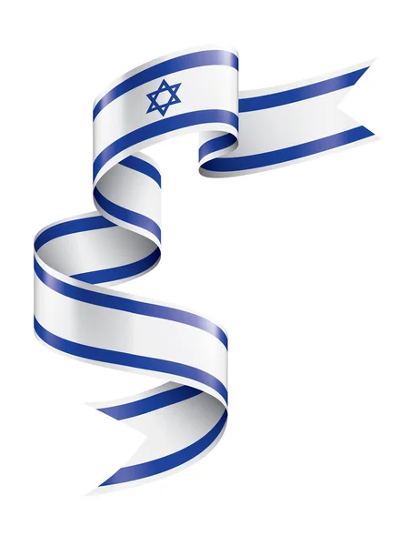 Bandera de Israel, ilustración vectorial sobre fondo blanco — Vector de stock