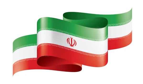 Iran vlag, vector illustratie op een witte achtergrond — Stockvector