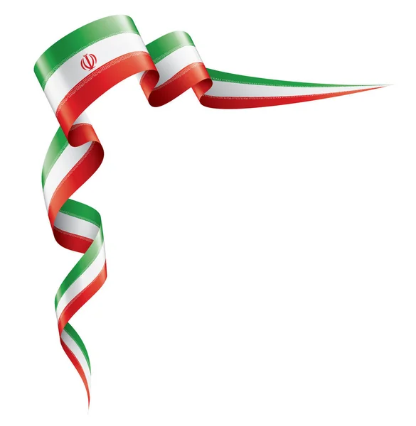 이란 국기, 흰 배경 위의 벡터 일러스트 — 스톡 벡터