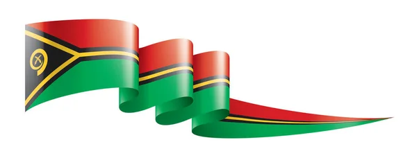 Flaga Vanuatu, ilustracja wektora na białym tle — Wektor stockowy