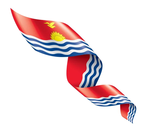 Σημαία Κιριμπάτι, διανυσματική απεικόνιση σε λευκό φόντο — Διανυσματικό Αρχείο