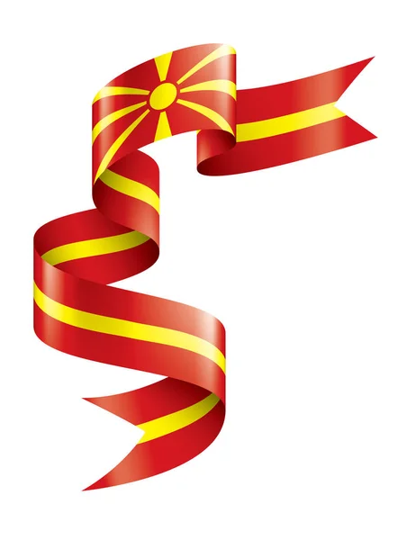 Macedonia bandiera, illustrazione vettoriale su sfondo bianco — Vettoriale Stock