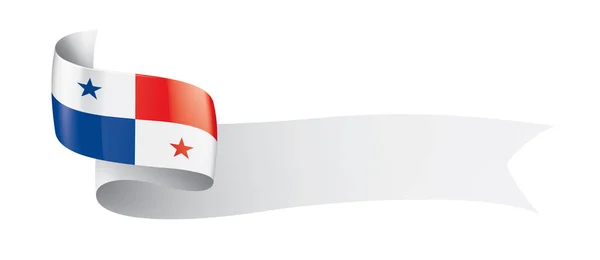 Drapeau Panama, illustration vectorielle sur fond blanc — Image vectorielle