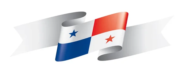 Bandera de Panamá, ilustración vectorial sobre fondo blanco — Archivo Imágenes Vectoriales