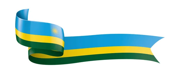 Rwanda vlag, vector illustratie op een witte achtergrond — Stockvector