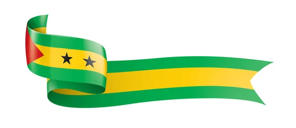 Bandeira de São Tomé e Príncipe, ilustração vetorial sobre fundo branco — Vetor de Stock