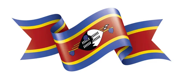 Vlag van Swaziland, vectorillustratie op een witte achtergrond — Stockvector