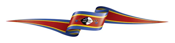 Bandeira da Suazilândia, ilustração vetorial sobre um fundo branco — Vetor de Stock