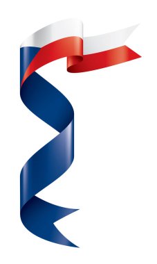 Çek Cumhuriyeti bayrağı, beyaz bir arka plan üzerinde vektör çizim