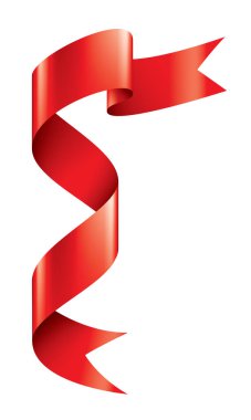 Beyaz zemin üzerine kırmızı etiket. Vektör çizim