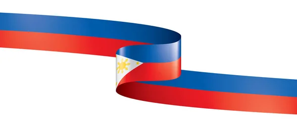 Fülöp-szigeteki zászló, egy fehér háttér vektor illusztráció — Stock Vector