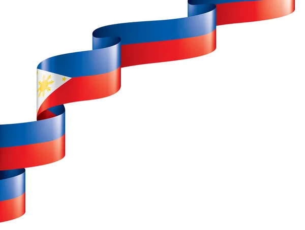 Bandera de Filipinas, ilustración vectorial sobre fondo blanco — Archivo Imágenes Vectoriales